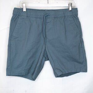 Asos Pull On Shorts Mens 32 Grayish Blue Drawstring Stretch Casual Pockets V01